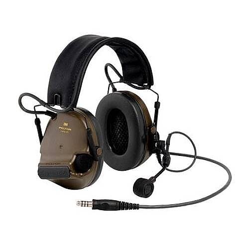3M Peltor - 3M Peltor ComTac XPI J11 Stereo Jaklı Esnek Mikrofonlu Nato Kablolu Kafa Bantlı Kulaklık MT20H682FB-88